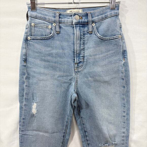 Madewell Size 23 Petite The Perfect Vintage Jeans High Rise Coffey Distressed - Picture 3 of 16
